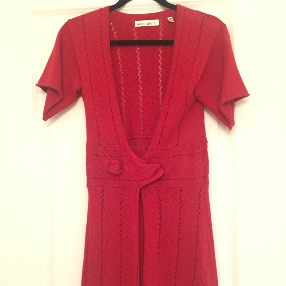 Short sleeve open sweater